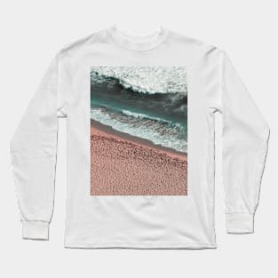 Vintage Beach Waves Photo Long Sleeve T-Shirt